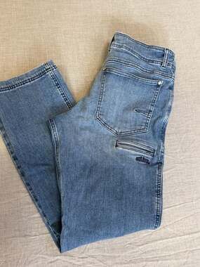 KUHL Women's Kanvus Denim Straight Leg Jeans Blue 32 x 30